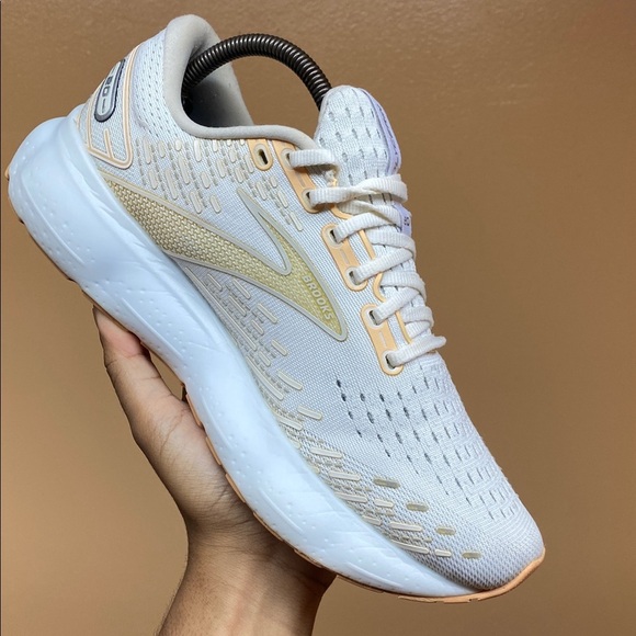 Brooks Glycerin 20 Women’s Running Sneakers “White Grey Peach” Size 10 Medium - Picture 11 of 16